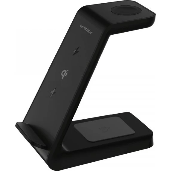 Essentials 3-i-1 Trådløs Oplader Stand 15W/5W/3W