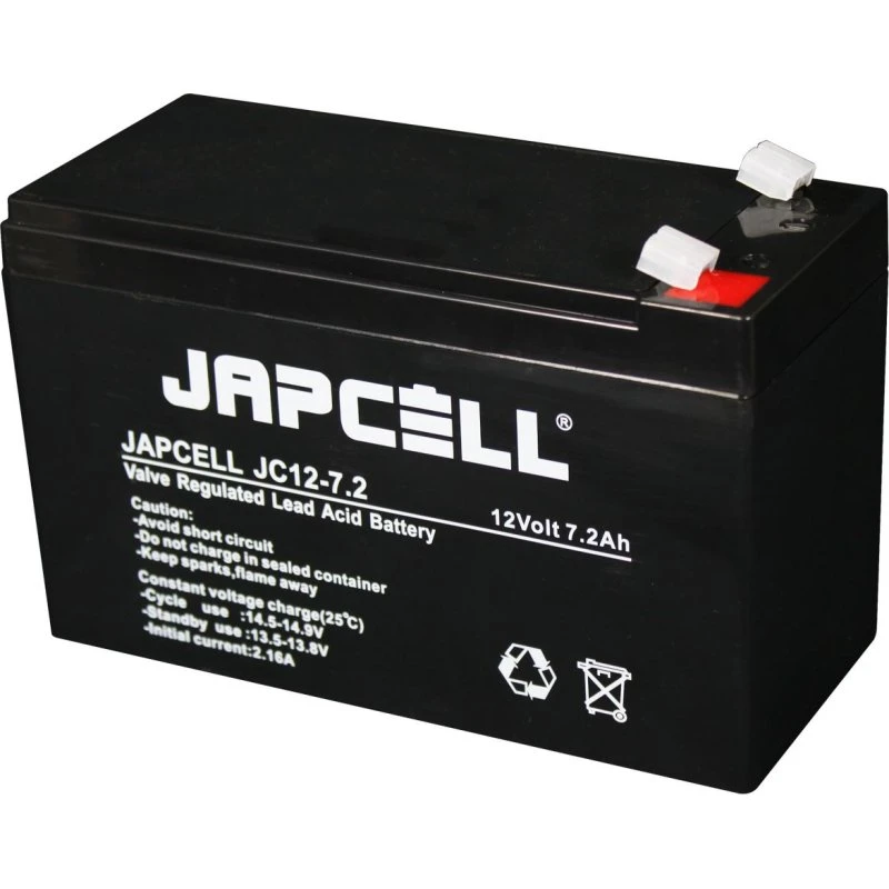 Japcell JC12-7.2 AGM 12V 7,2Ah F1 (4,8mm)