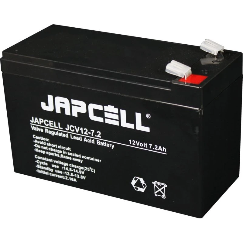 Japcell JCV12-7.2 AGM 12V 7.2Ah (F2 6.3mm)