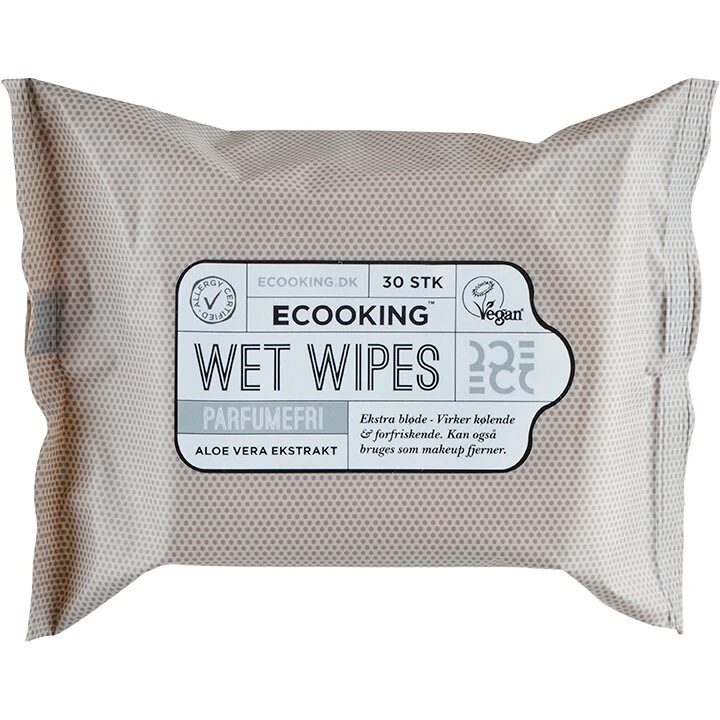 Ecooking Vådservietter Parfumefri 30 stk
