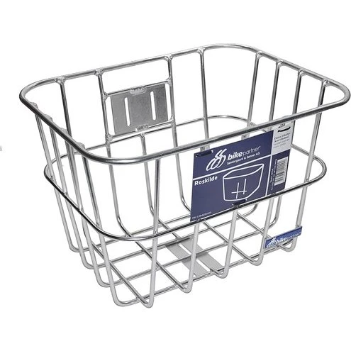 BikePartner Roskilde - Cykelkurv front i aluminium (sølv)