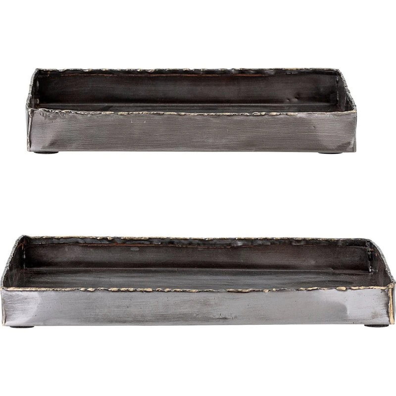 Bloomingville Cody serveringsbakke sæt, sort metal (2 stk)