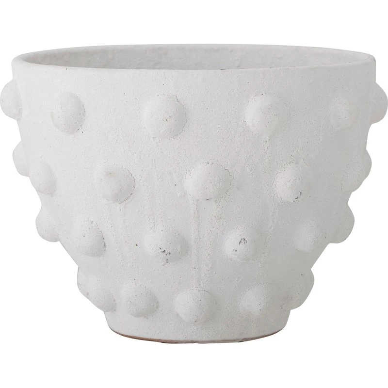 Bloomingville Rokiya urtepotte, hvid terrakotta (20×28 cm)