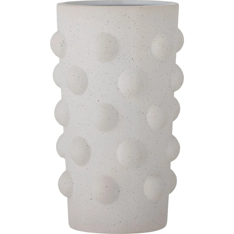 Bloomingville Artan Vase i hvidt stentøj, 25 cm