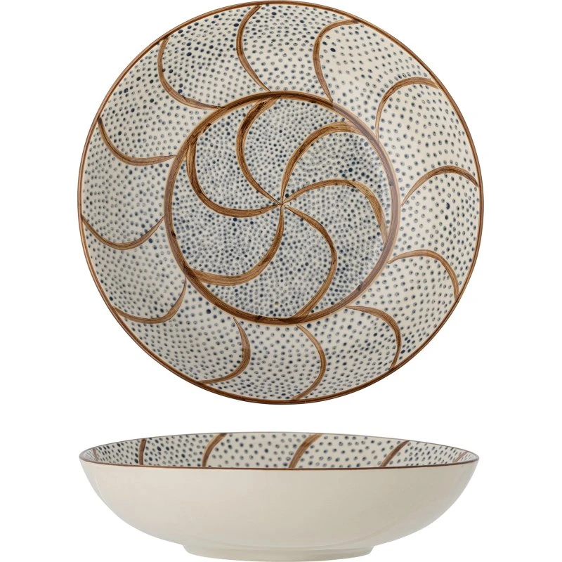 Bloomingville Heikki skål i stentøj, brun Ø32 cm