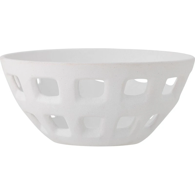 BLOOMINGVILLE Foligno skål, hvid stentøj (Ø26 x H12 cm)