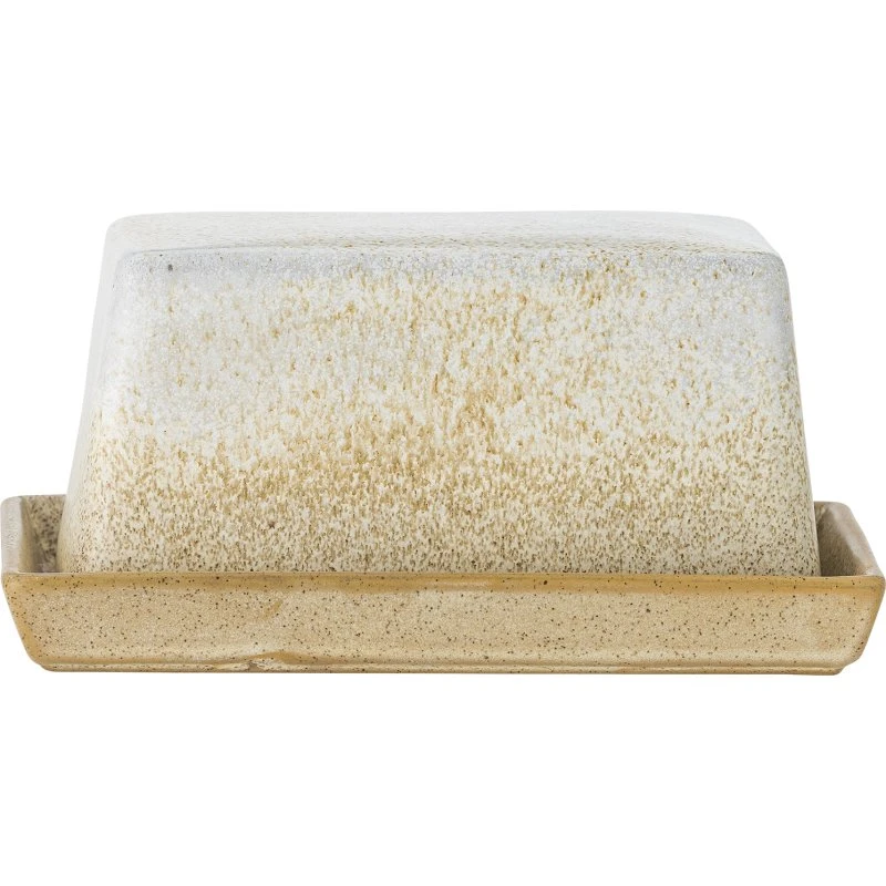 Bloomingville Paula smørboks i natur stentøj