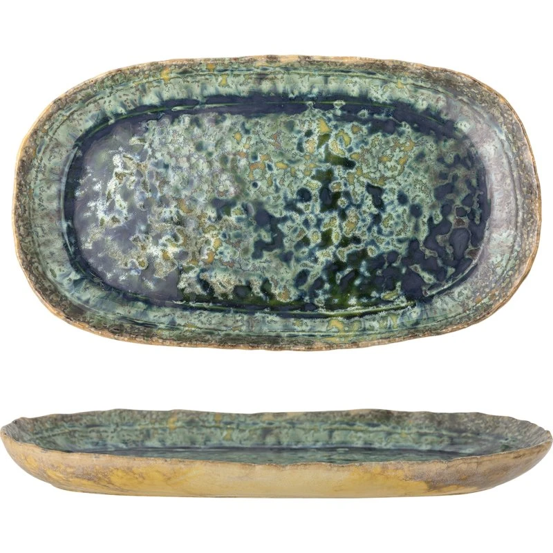 Bloomingville Milani serveringsfad grøn 37x21 cm