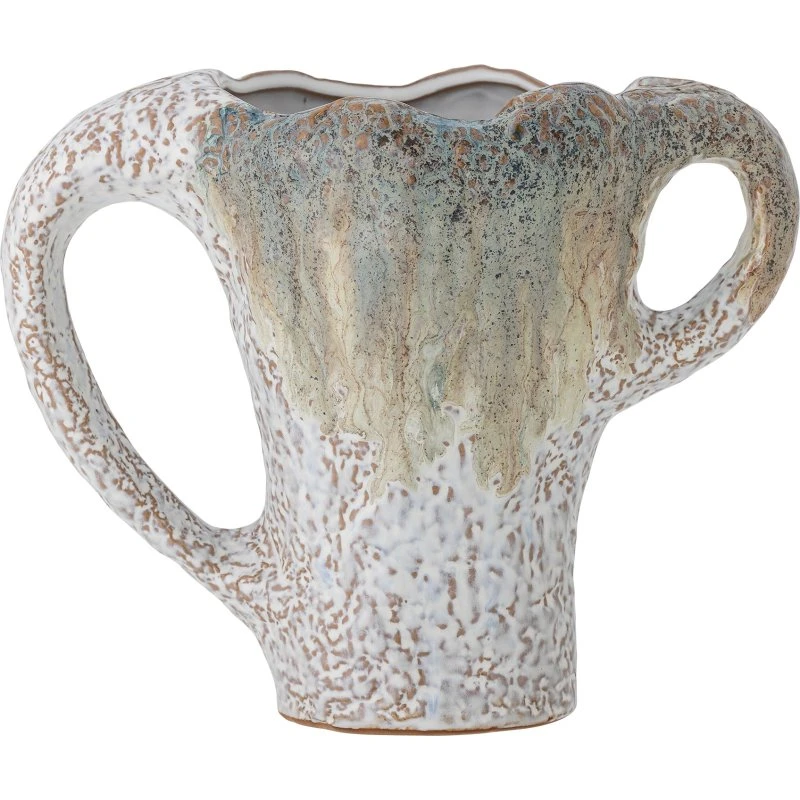 Bloomingville Ledger vase – grøn stentøj 21 cm