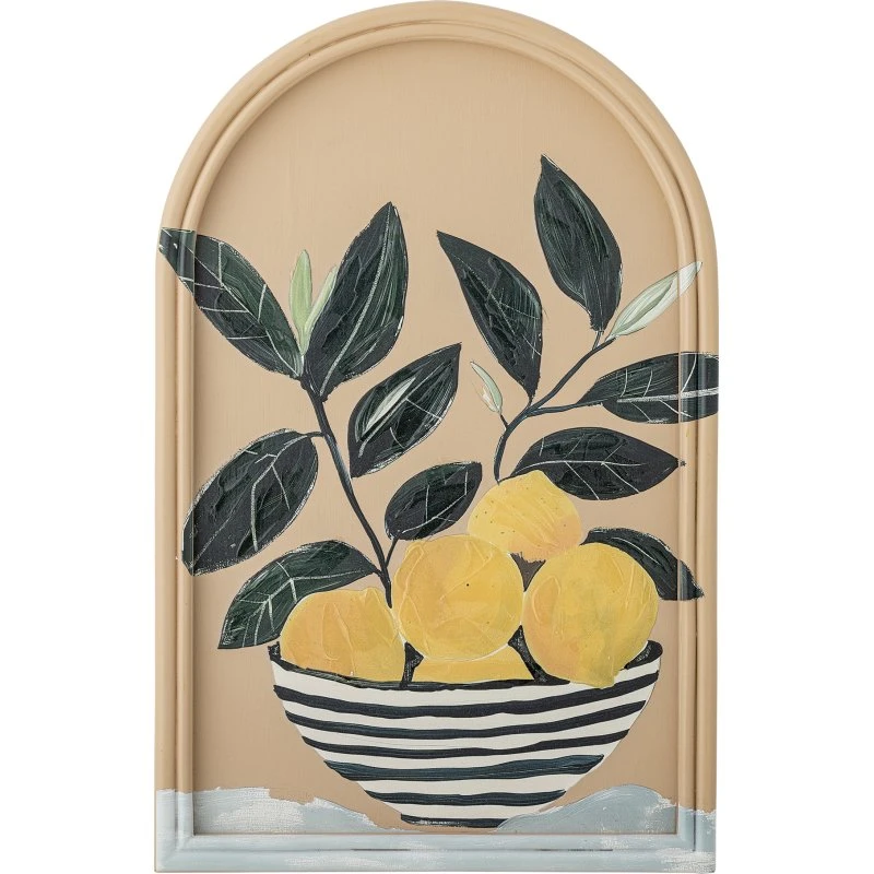 Limone Illustration i gul MDF med ramme, 33x51 cm
