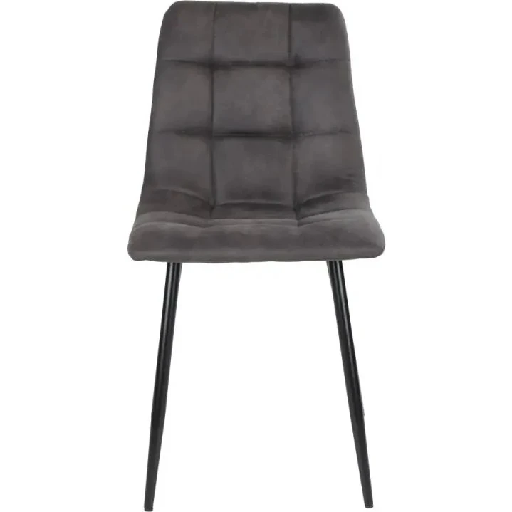 Middelfart spisebordsstol i mørkegrå mikrofiber