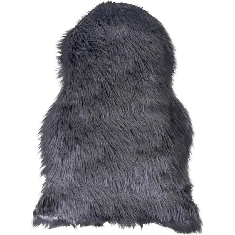 Imiteret lammeskind 50x85 cm – grå polyester