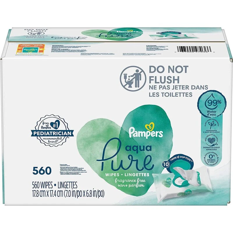 Pampers Aqua Pure vådservietter 48 stk