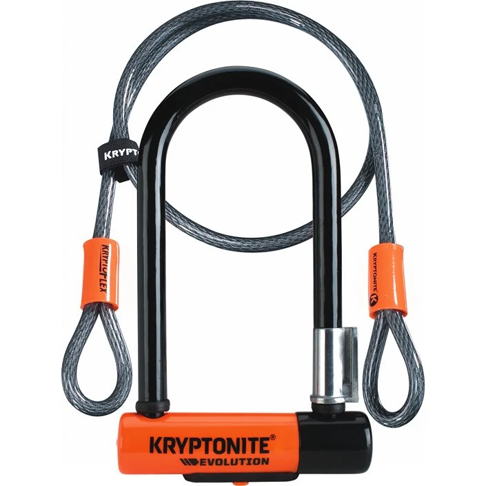Kryptonite Evolution Mini 7 bøjlelås med 120 cm wire