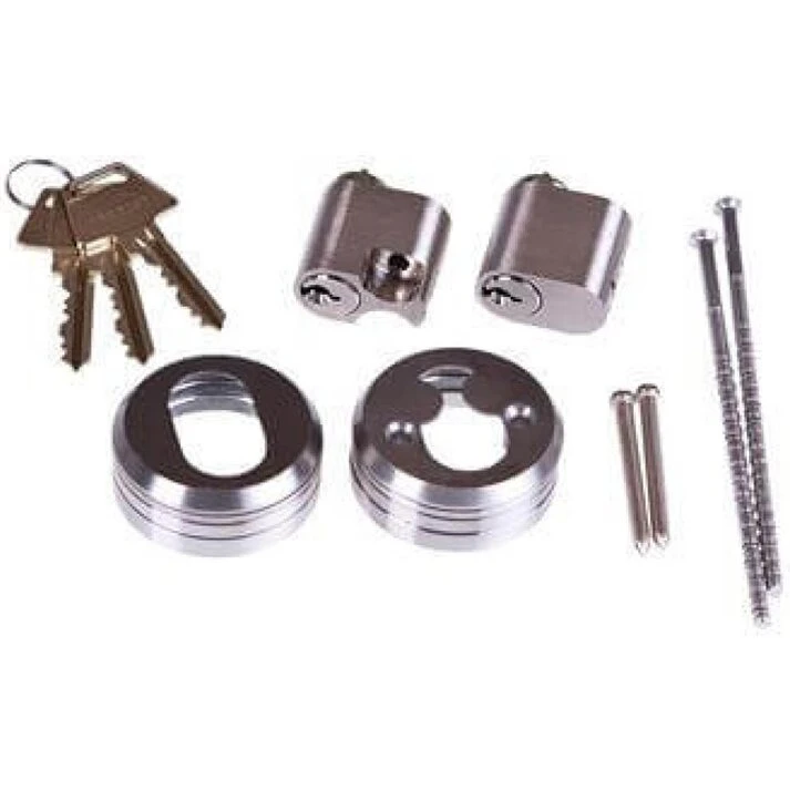 JASA Besætning til dør, 2 x 6-stift cylinder, matforniklet