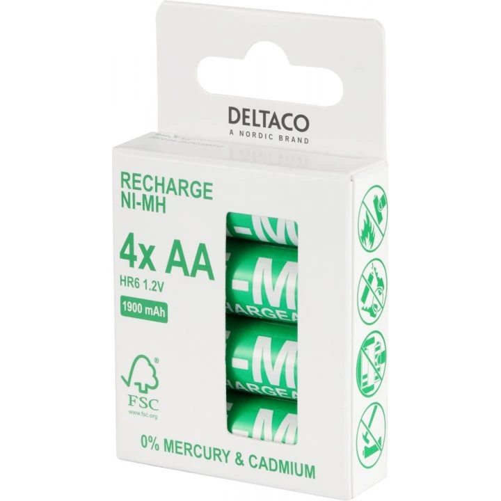 Deltaco Ultimate NiMH AA 1900 mAh - 4 stk