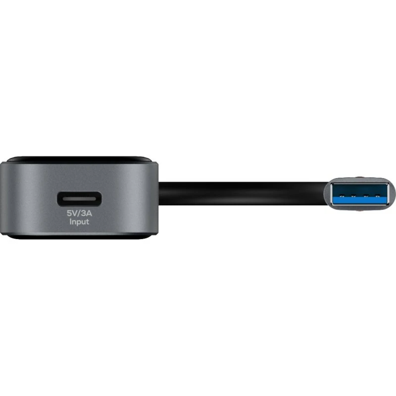 Deltaco Transparent USB-A Hub 4x USB-A 5 Gbps