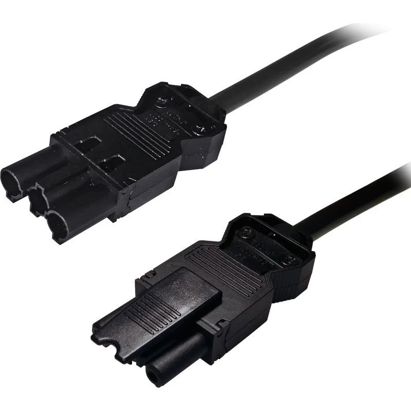 Deltaco GST18i3 strømforlængerkabel 3 m (han-hun)