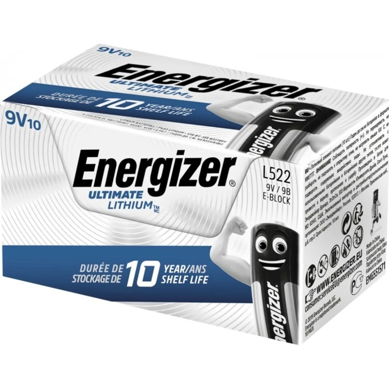 Energizer Ultimate Lithium 9V - 10 stk