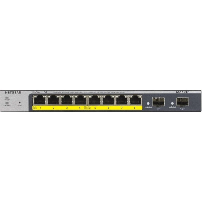 NETGEAR GS110TPv3 8-port Gigabit PoE+ Smart Switch (2 SFP)