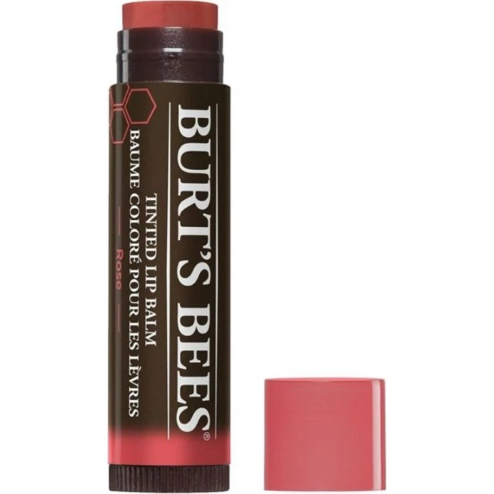 Burt's Bees Tinted Lip Balm – Rose (100% naturlig)
