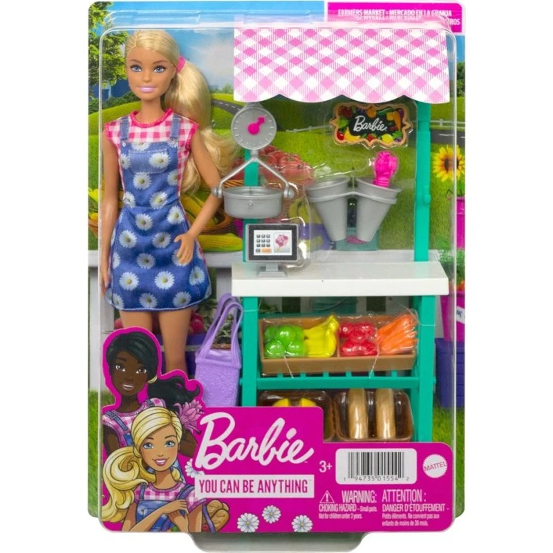 Barbie Farmers Market - Markedsbod med dukke 29 cm