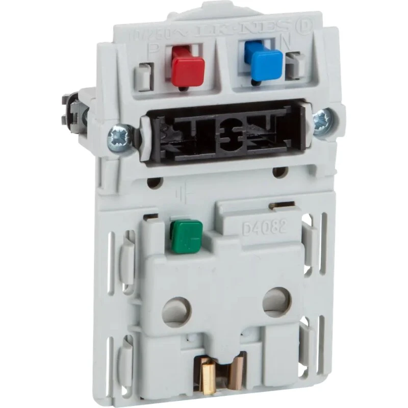 LK FUGA stikkontakt 1,5 modul med afbryder og jord (uden afdækning)