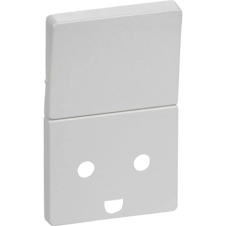 LK Fuga afdækning 1,5 modul til stikkontakt m. afbryder og jord, lysegrå