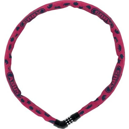 ABUS 4804 Steel-O-Chain 75 cm – Pink symbols