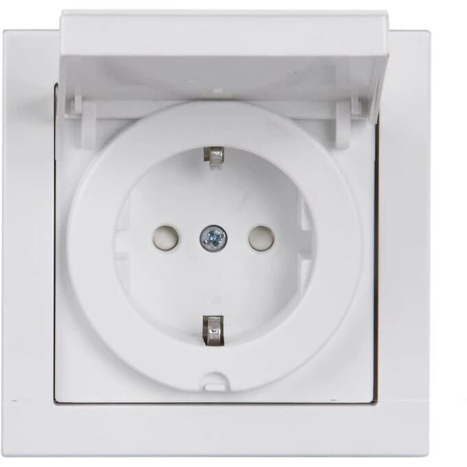 ABB Impressivo Stikkontakt Schuko enkelt 16A IP44 1M hvid