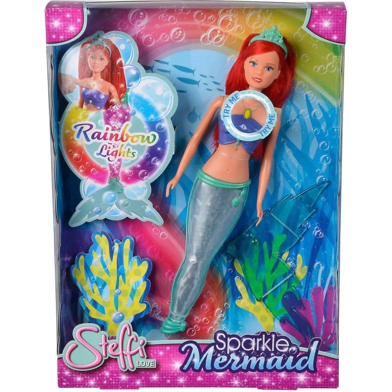 Steffi Love havfrue med lysende regnbuefinne