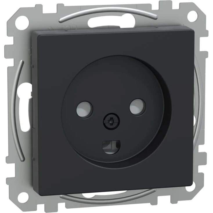 Schneider Electric Merten System M stikkontakt 2P+dk jord 16A sort