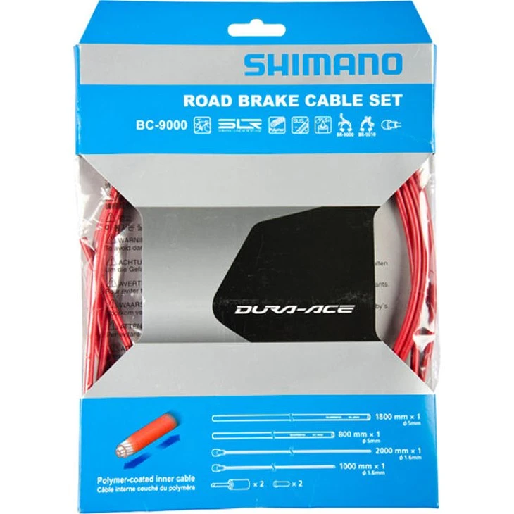 Shimano Dura-Ace DA9000 Bremsekabelsæt – Rød (polymer)