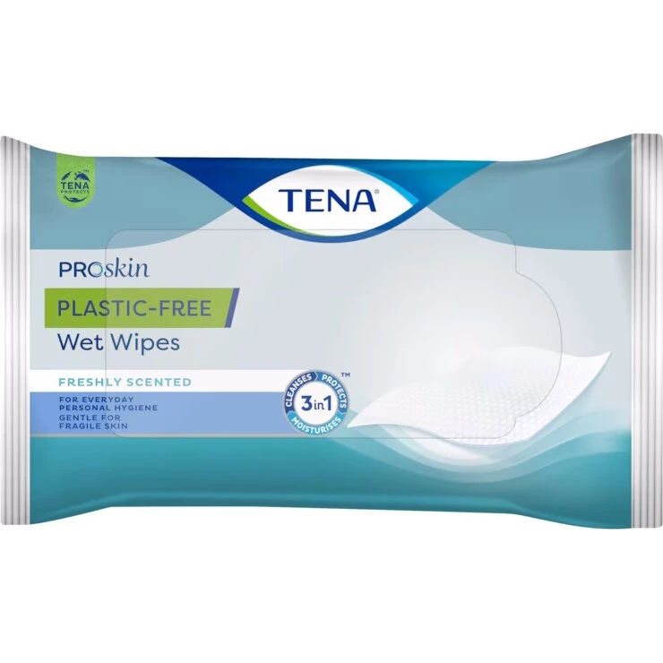 TENA ProSkin Vådservietter 8 stk (plastikfri)
