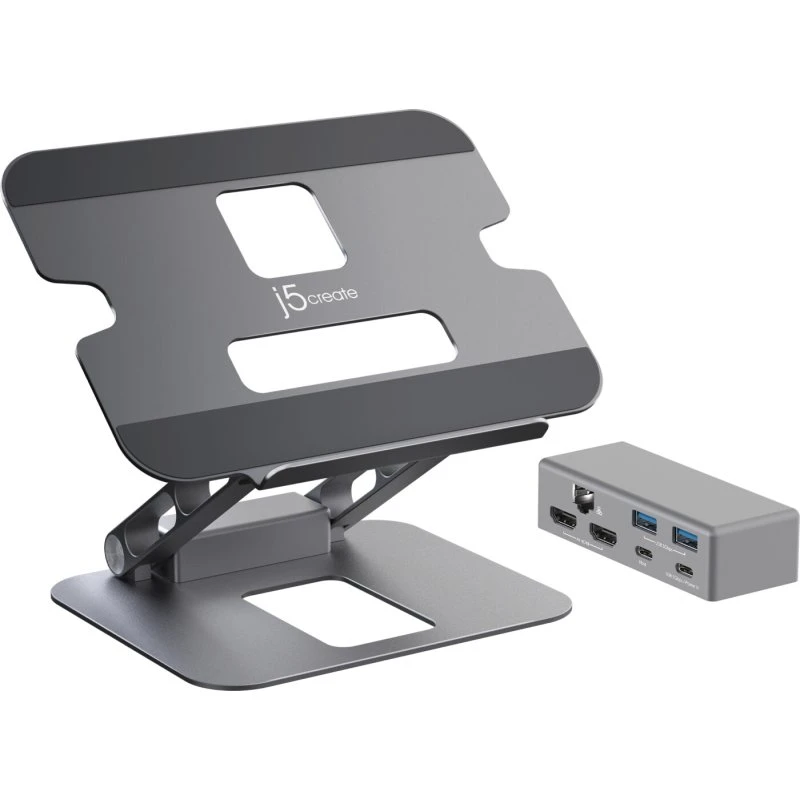 j5create Multi-Angle Dual 4K Docking Stand (USB-C/Thunderbolt)