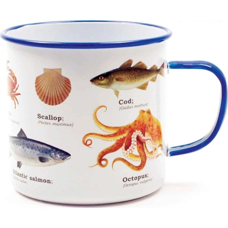 Gift Republic Emaljekrus Sea Life – Retro campingkop