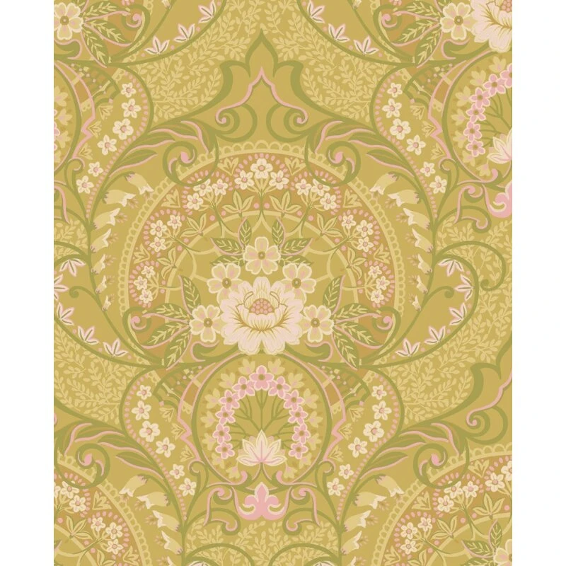 Eijffinger Posy 316012 - Flower Medallion (Mustard) 0,52x10 m