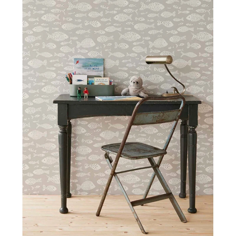 Eijffinger Explore 1 323003 Dot Fish tapet, grå