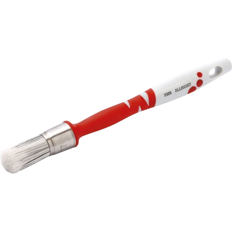 Allright rundpensel 2K syntetisk med rustfri stålbinding
