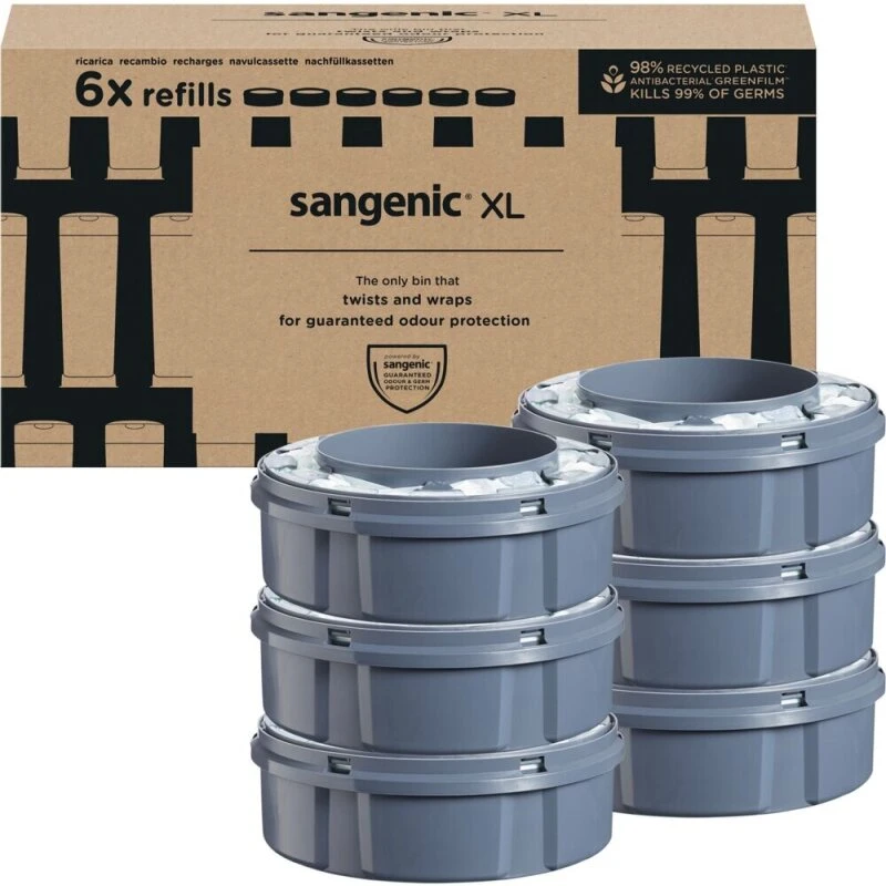 Sangenic Refill-kassette Twist&Click XL, hvid, parfumeret (6 stk)