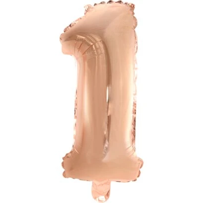 Folieballon 1 - Rose guld 40 cm