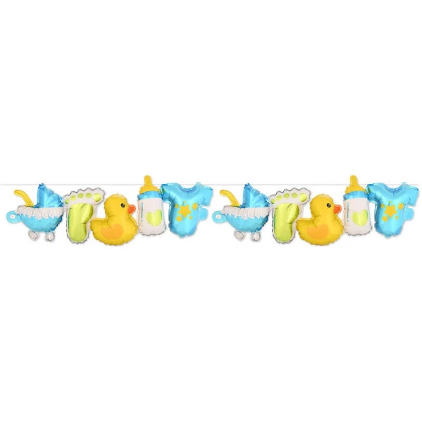 Baby dreng ballon streamers 9½" x 5'