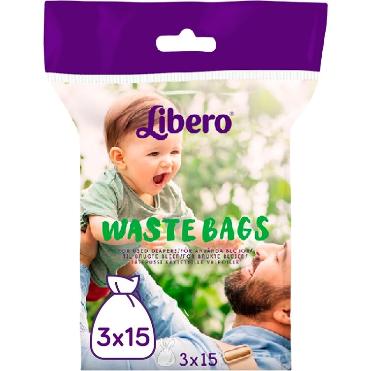 Libero Waste Bags (3x15 stk) – bleposer i genbrugsplast