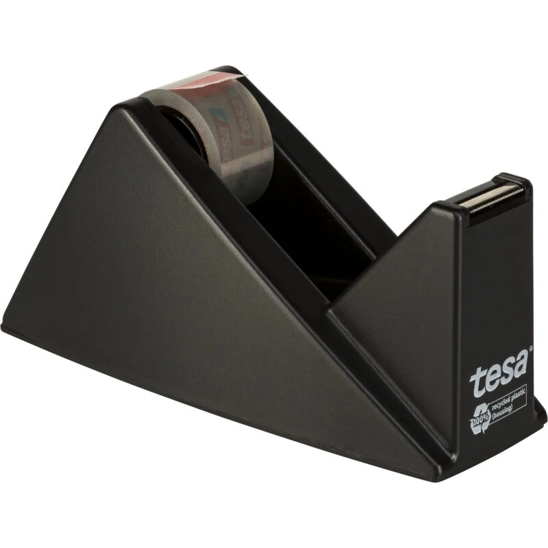 Tesa EcoLogo borddispenser med tape 19 mm x 10 m, sort