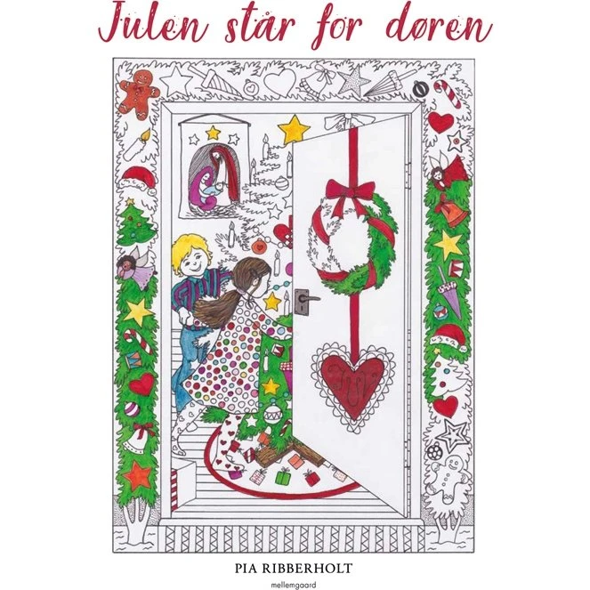 Julen står for døren – malebog med 24 julepynt