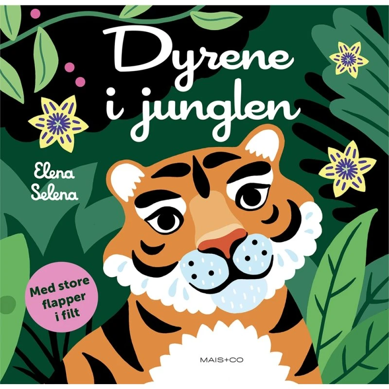 Dyrene i junglen – stofbog med store flapper