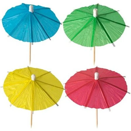Party 144 stk. cocktailparaplyer 10 cm – assorterede farver