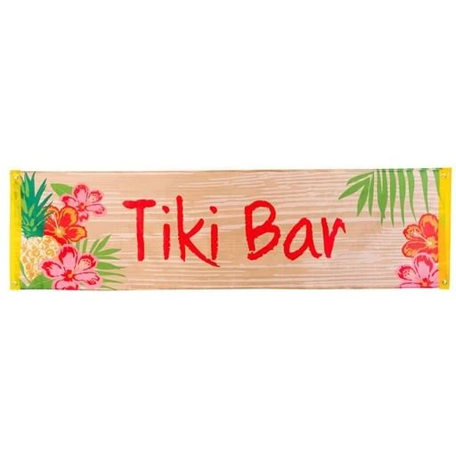 Polyesterbanner Tiki Bar 50 x 180 cm