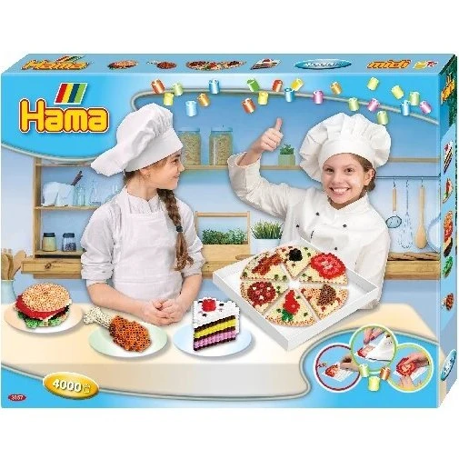 Hama Midi Snack Box – 4.000 perler & perleplader