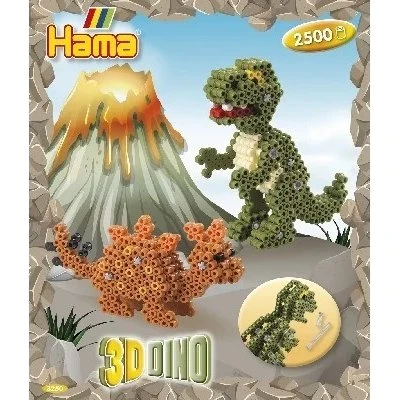 Hama Midi 3D Dino perlesæt – 2.500 perler